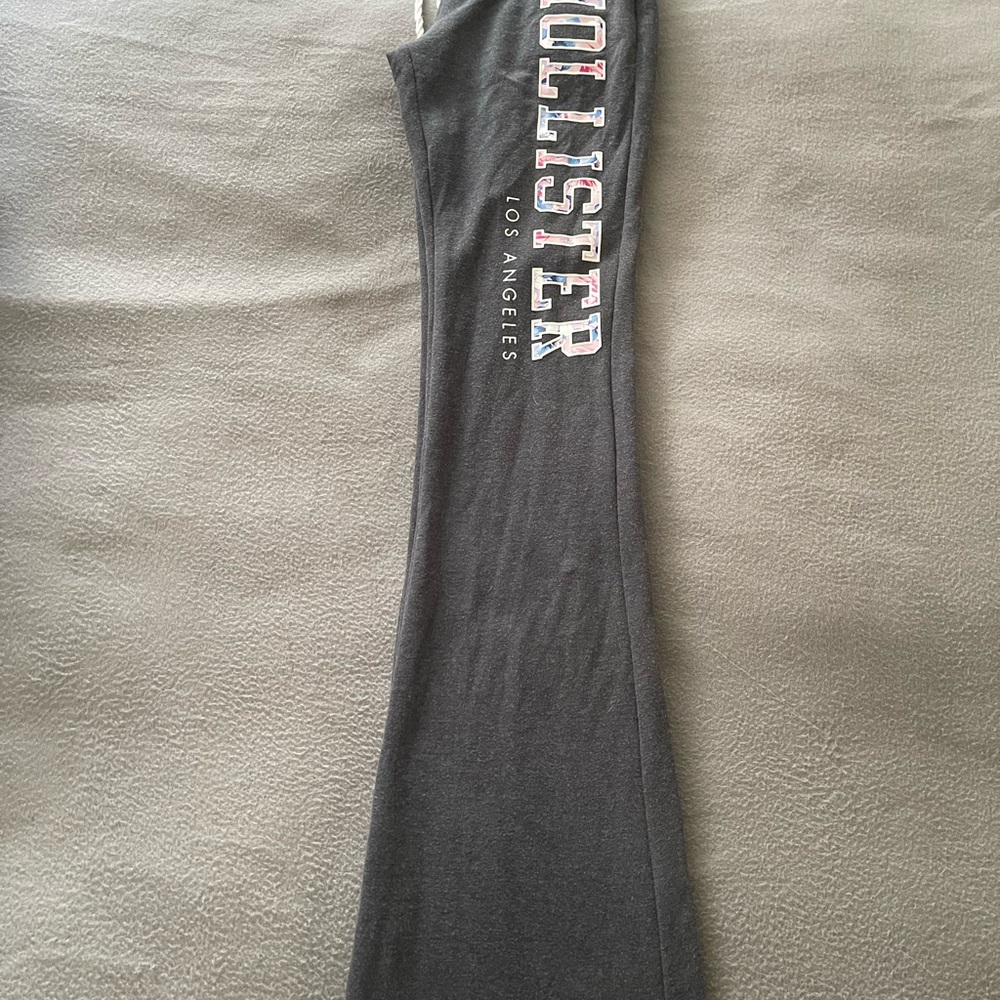 Hollister Women's Dark Grey Sweat Pants with Embroidery Logo XS Pre-owned